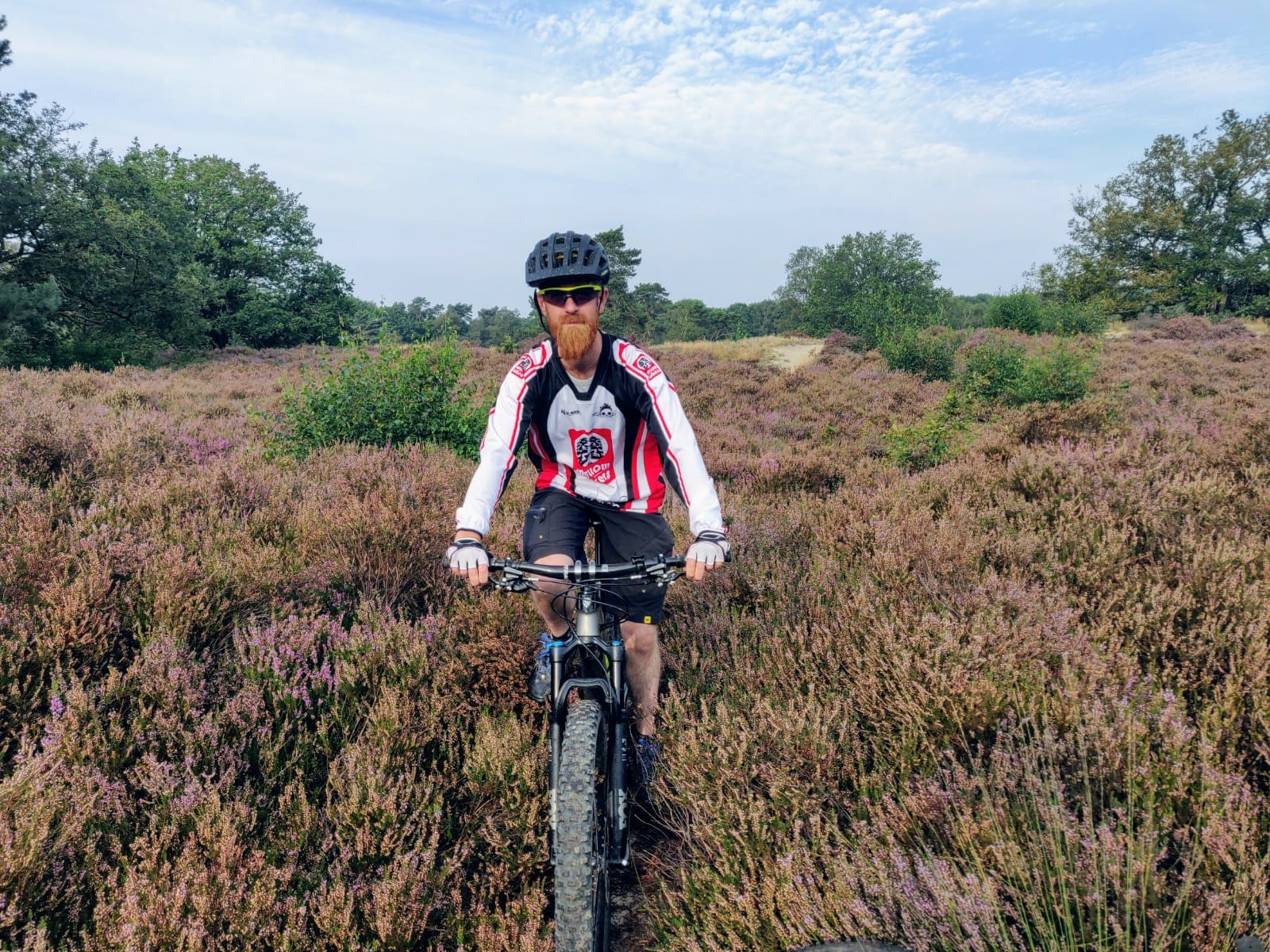 Pascal op de mountainbike